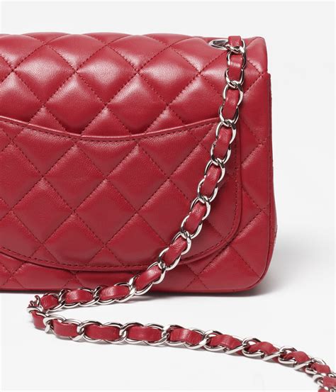 CHANEL Lambskin Mini CC Timeless Flap Red 